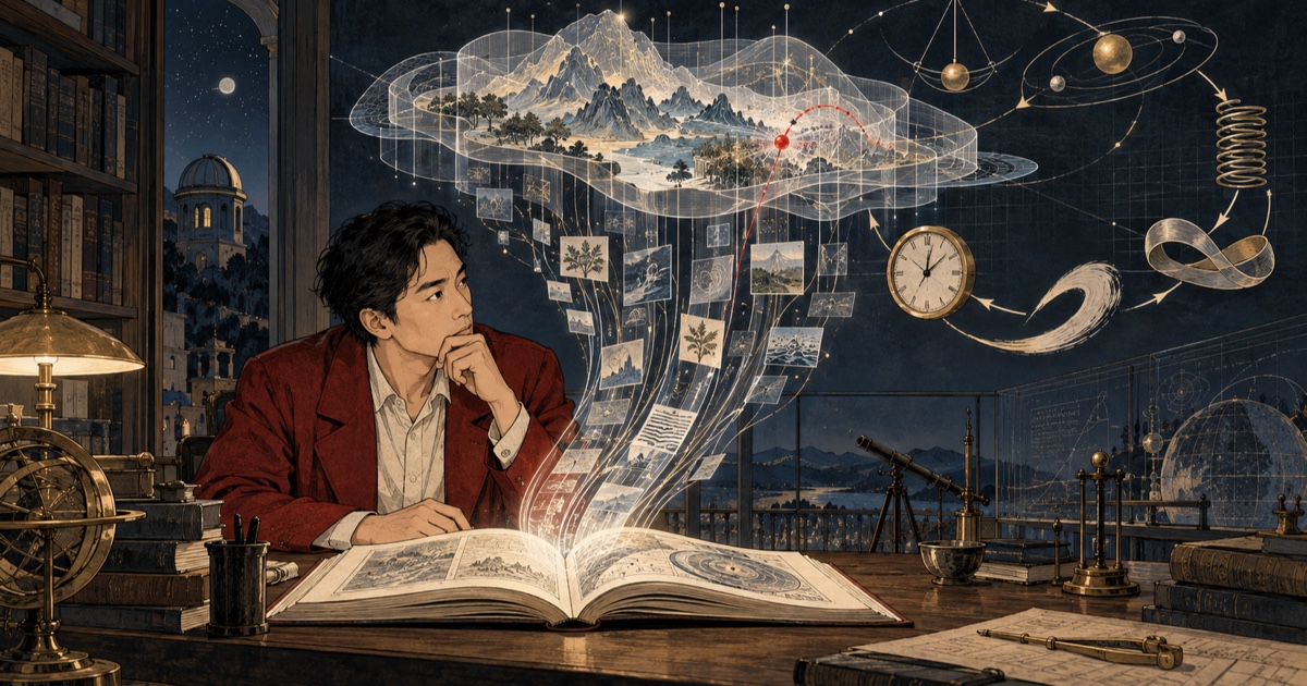 A reader runs equations, curves, dynamic models and structures from different fields in his mind